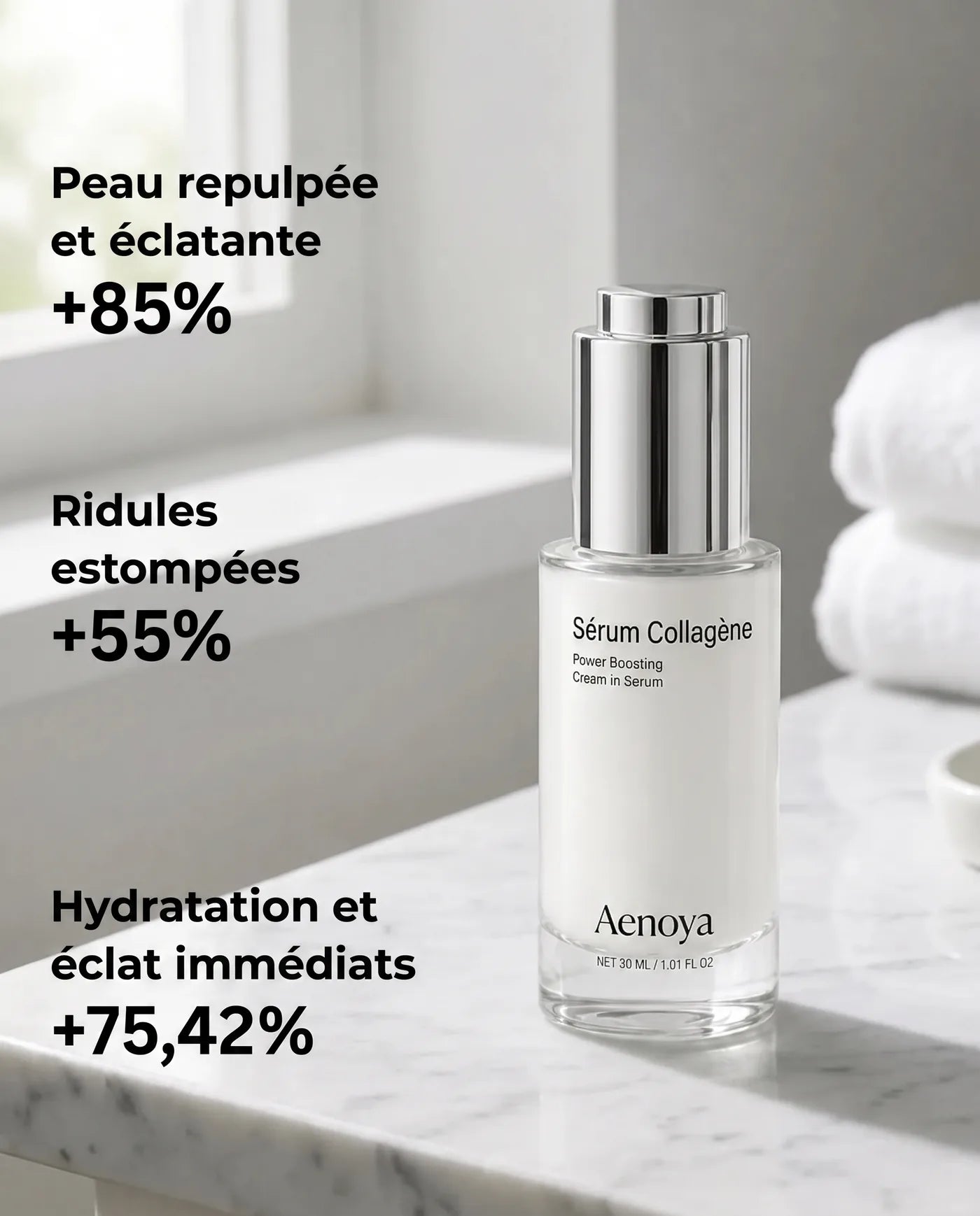 Peau repulpée, ridules estompées, hydratation immédiate