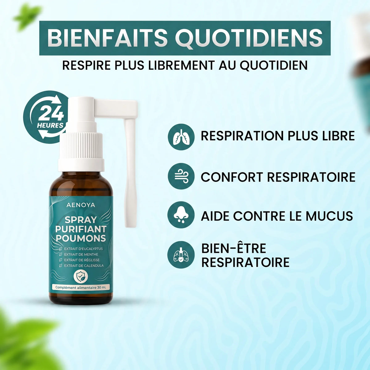 Bienfaits quotidiens : respiration plus libre, confort respiratoire