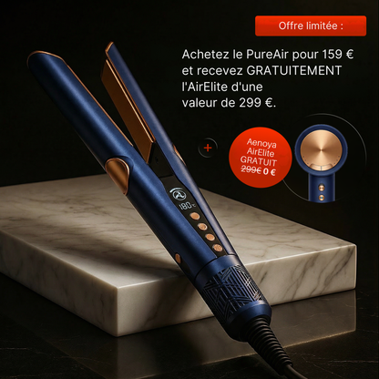 Lisseur et sèche-cheveux 2 en 1 PureAir