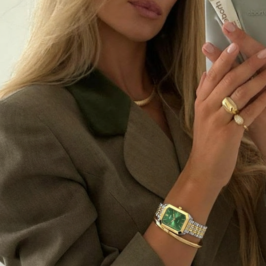 Acier inoxydable bicolore haut de gamme / Vert