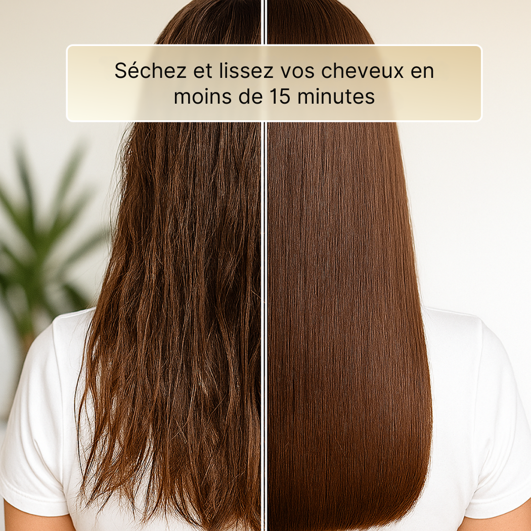 Lisseur et sèche-cheveux 2 en 1 PureAir