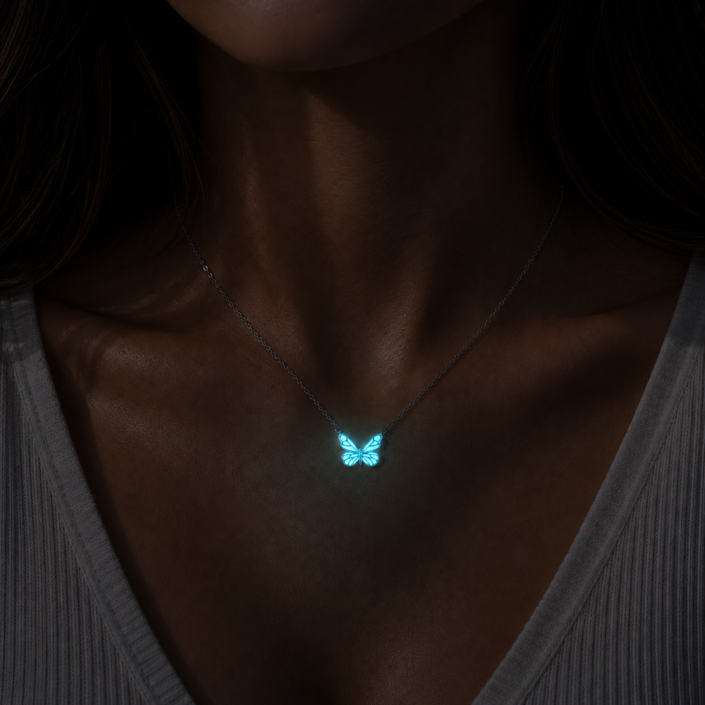 Collier Papillon lumineux