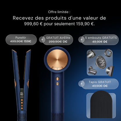 Lisseur et sèche-cheveux 2 en 1 PureAir