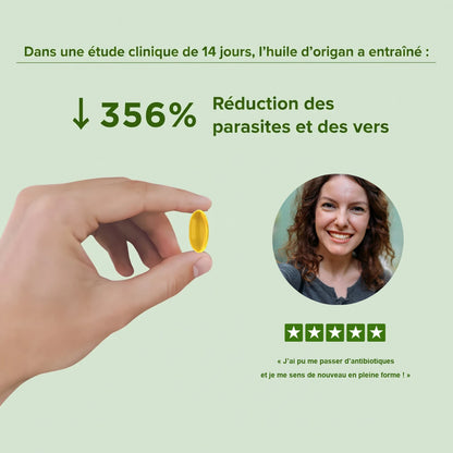 Étude clinique de 14 jours sur l'huile d'origan et avis d'une cliente