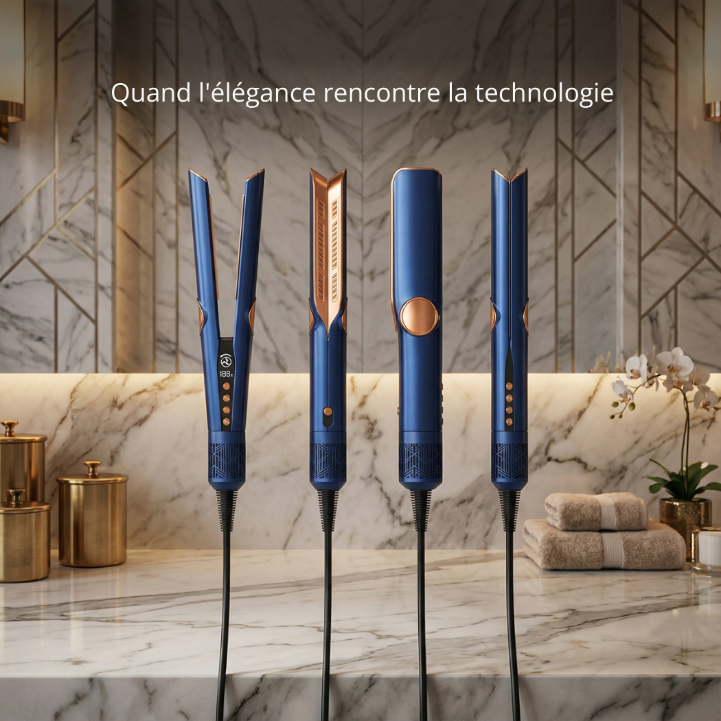 Lisseur et sèche-cheveux 2 en 1 PureAir