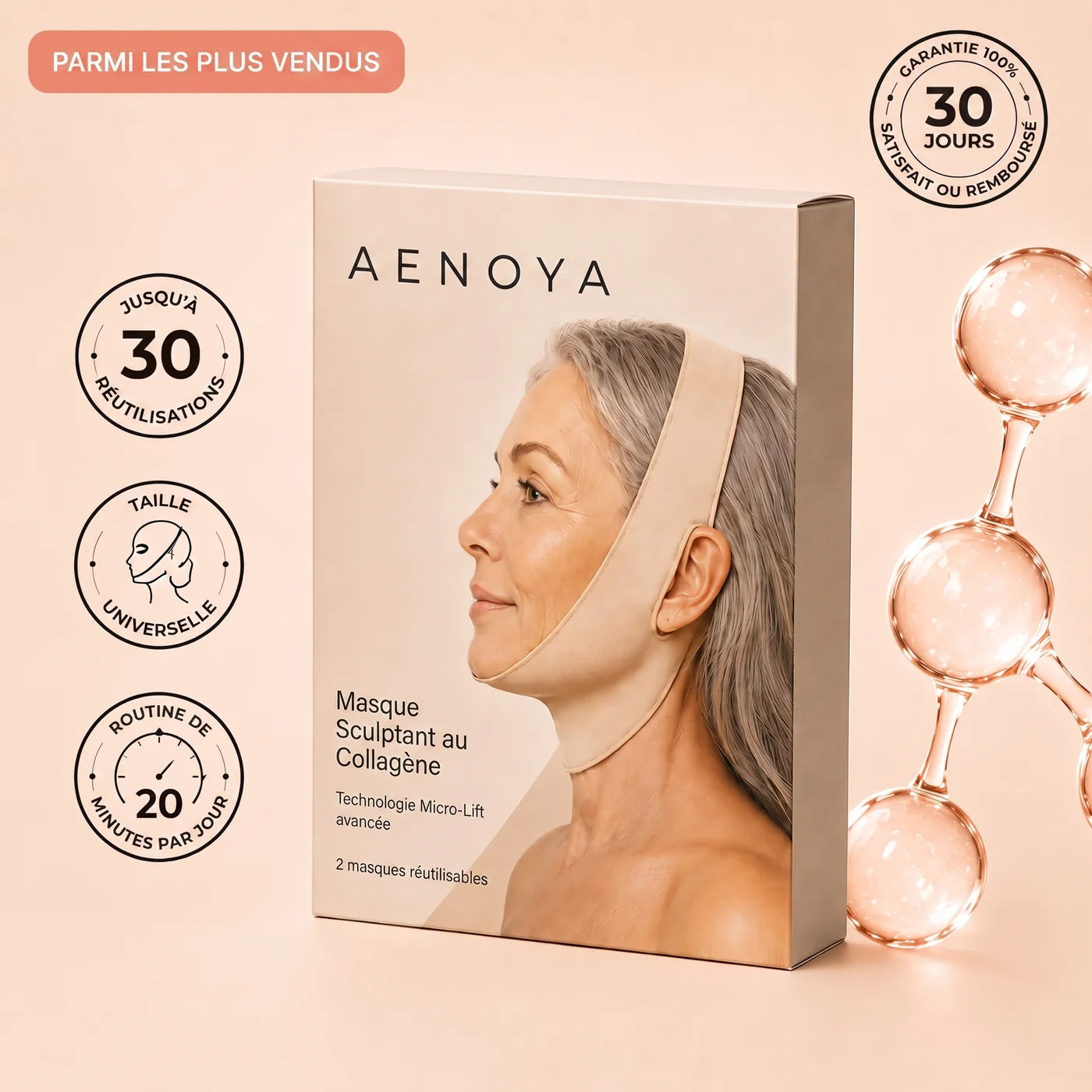 Masque Sculptant au Collagène Aenoya — la boîte