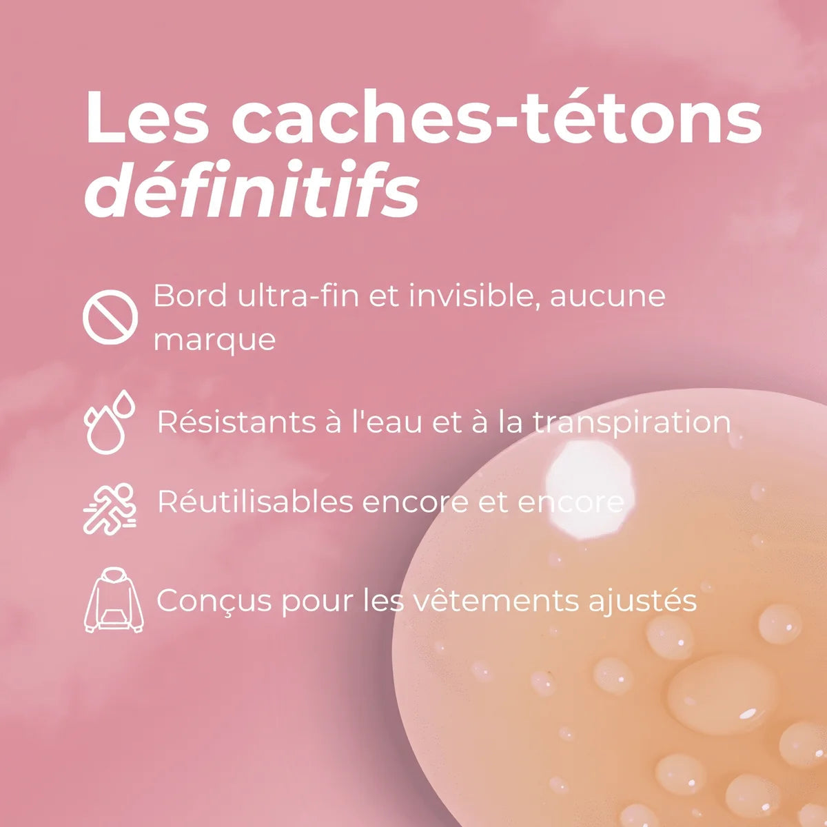 Bord invisible, résistants à l'eau, réutilisables