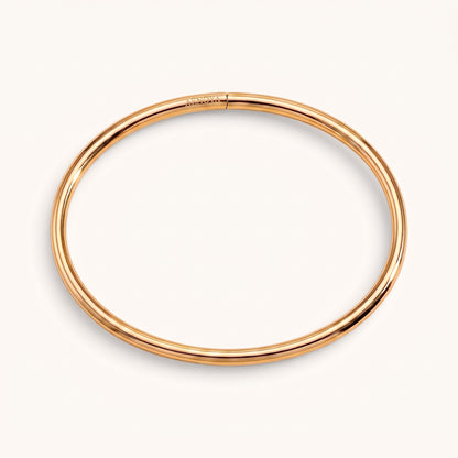 Bracelet de cheville Halo Aenoya doré 18K, jonc sans fermoir gravé Aenoya