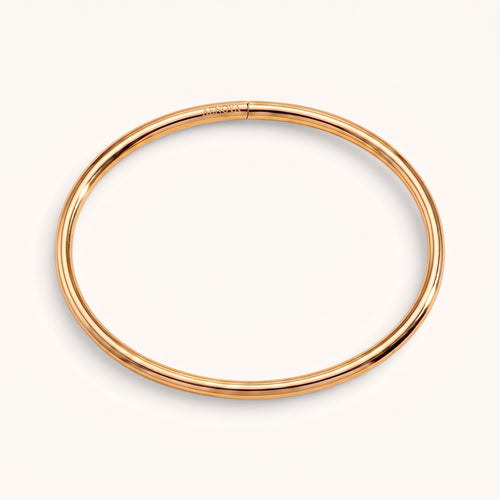 Bracelet de cheville Halo Aenoya doré 18K, jonc sans fermoir gravé Aenoya