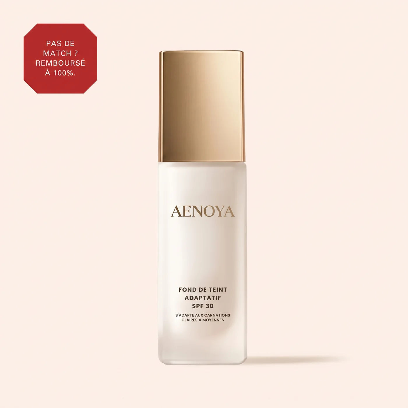 Fond de Teint Adaptatif 4 en 1 Aenoya, flacon 30 ml