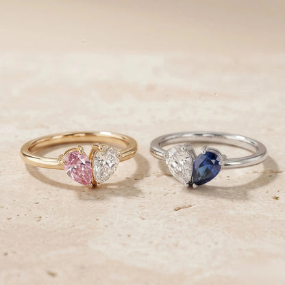 Bague Noya en finition dor&eacute;e et en finition argent&eacute;e