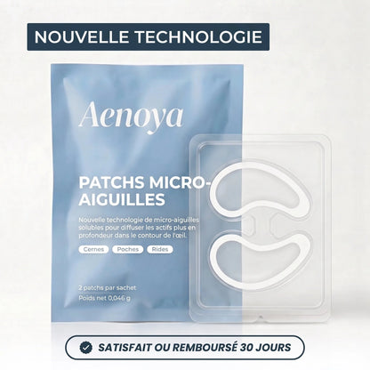 Sachet et patchs micro-aiguilles Aenoya pour le contour des yeux