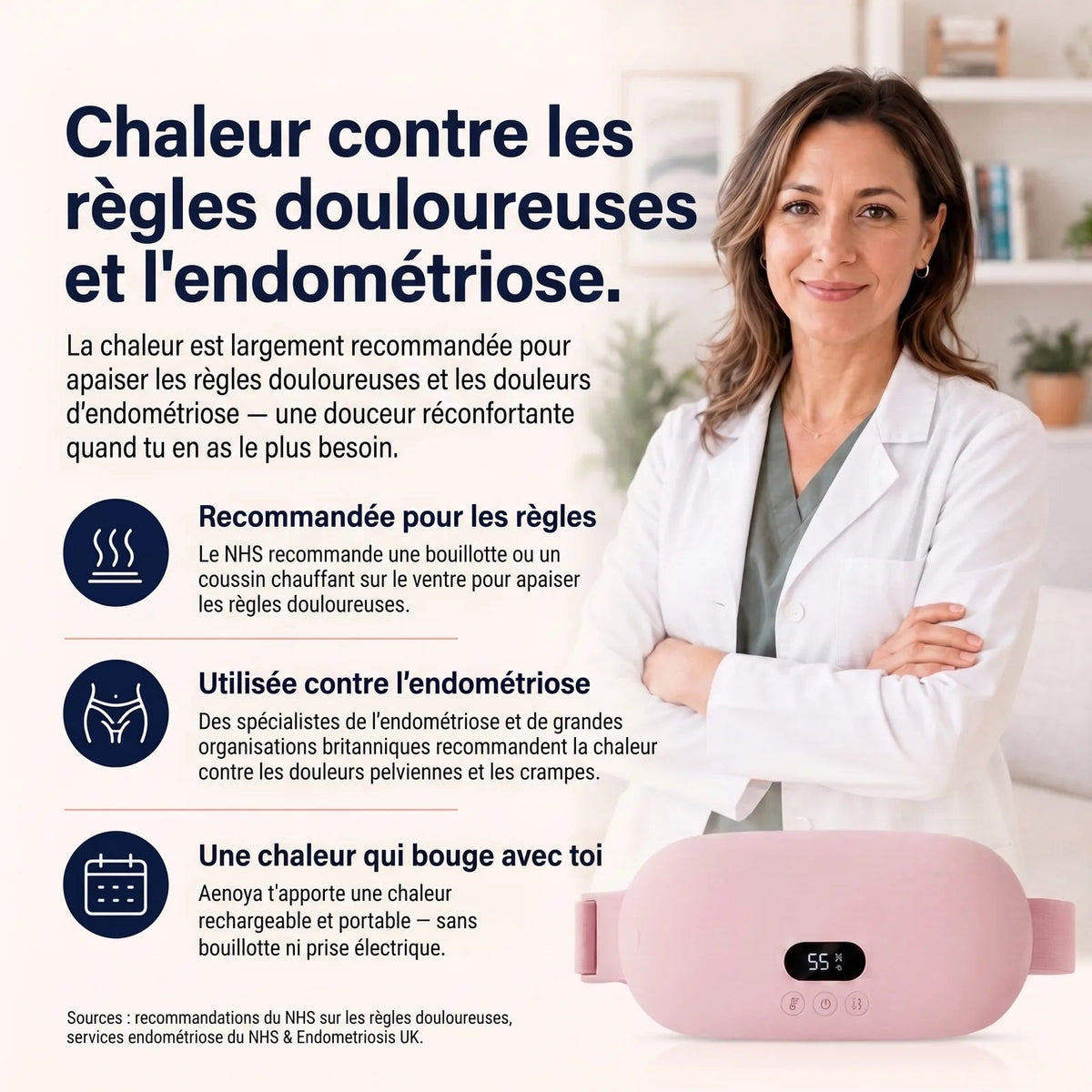 La chaleur contre les règles douloureuses et l'endométriose