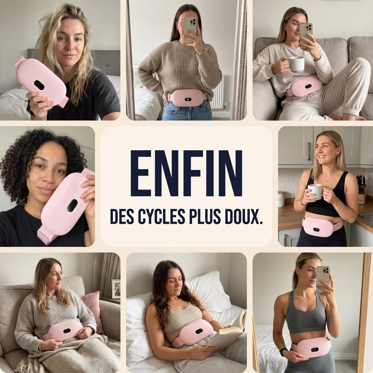 Des femmes portent la ceinture chauffante au quotidien