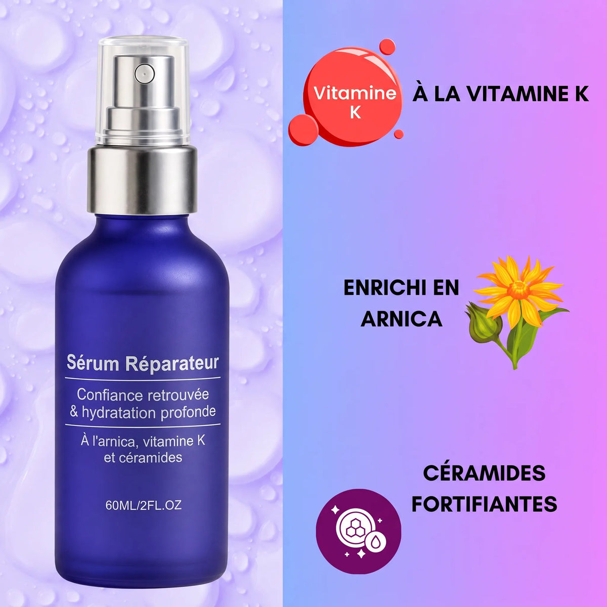 Sérum à la vitamine K, à l’arnica et aux céramides