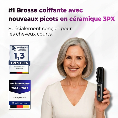 La PREMIÈRE brosse de coiffage intelligente pour cheveux courts