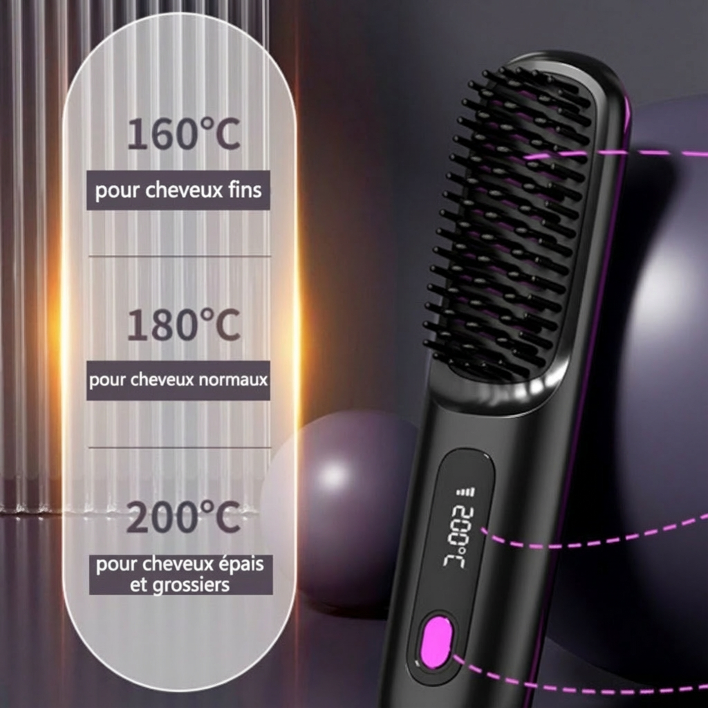 La PREMIÈRE brosse de coiffage intelligente pour cheveux courts