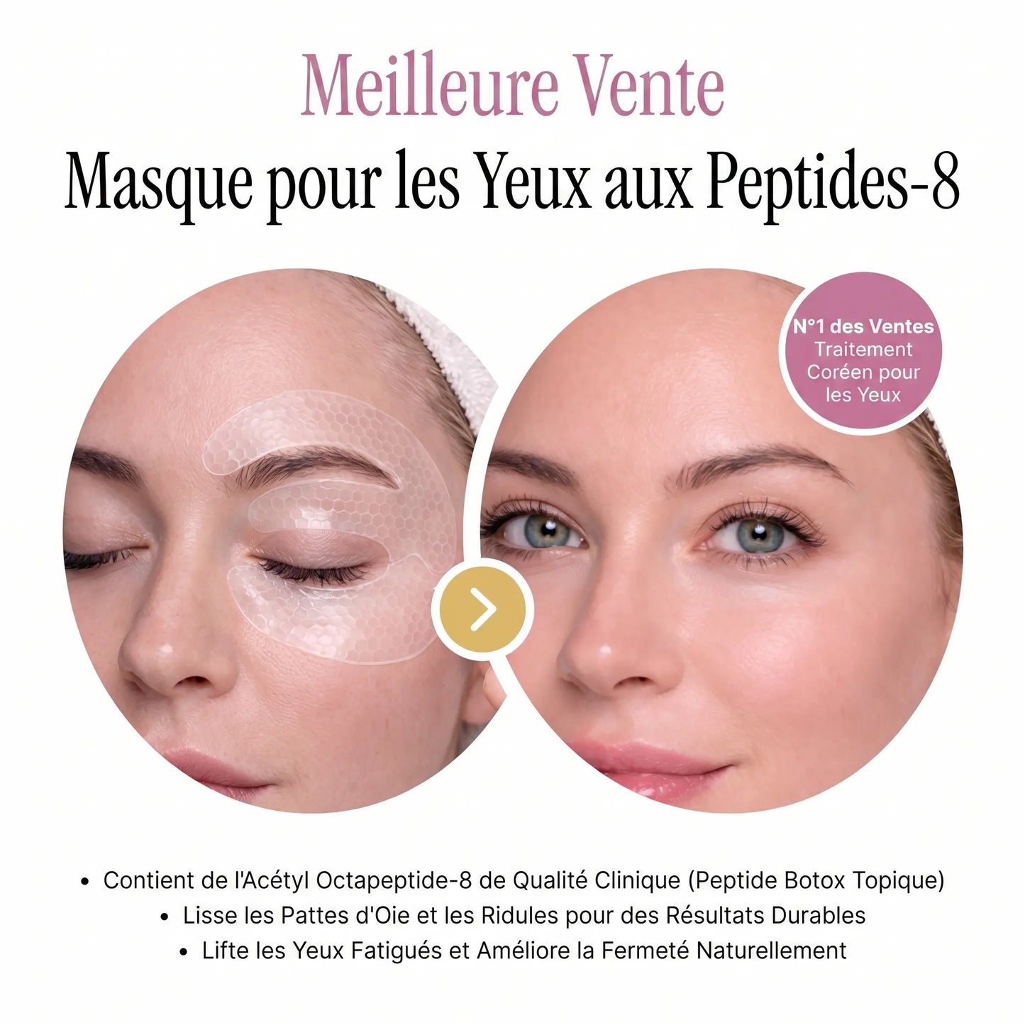Masque yeux repulpant au collagène profond & peptides anti-rides