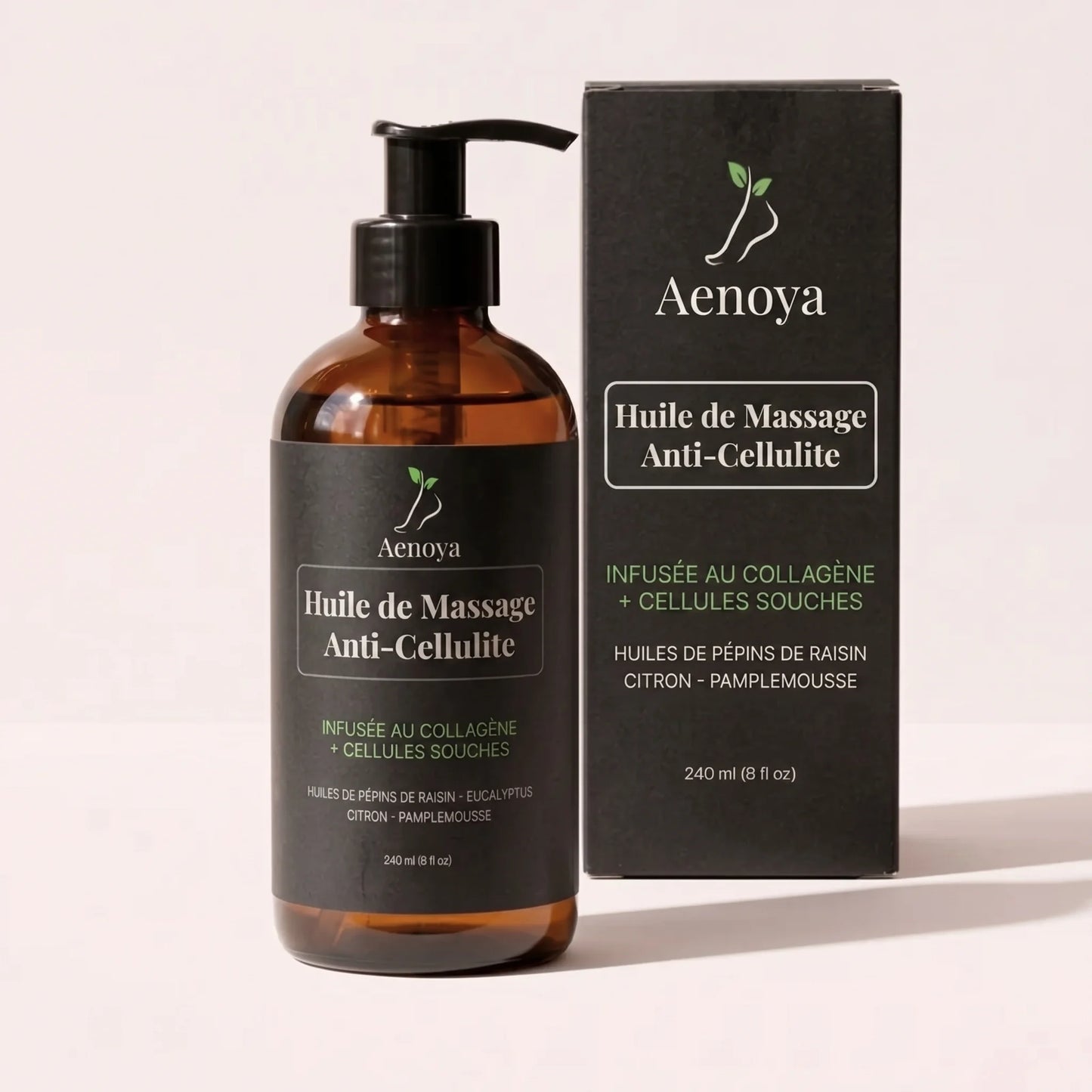 Huile de massage anti-cellulite (enrichie en collagène et en cellules souches)