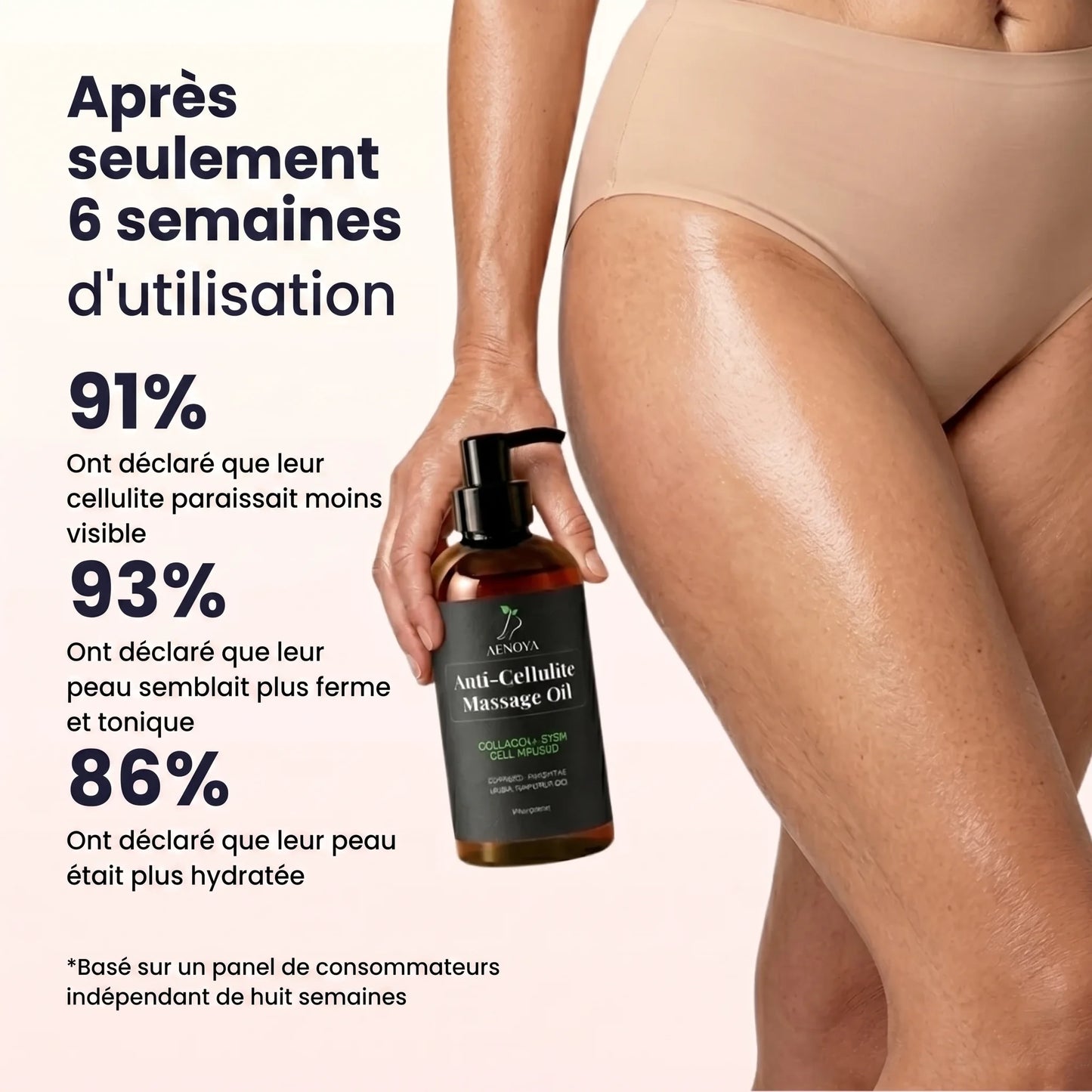 Huile de massage anti-cellulite (enrichie en collagène et en cellules souches)