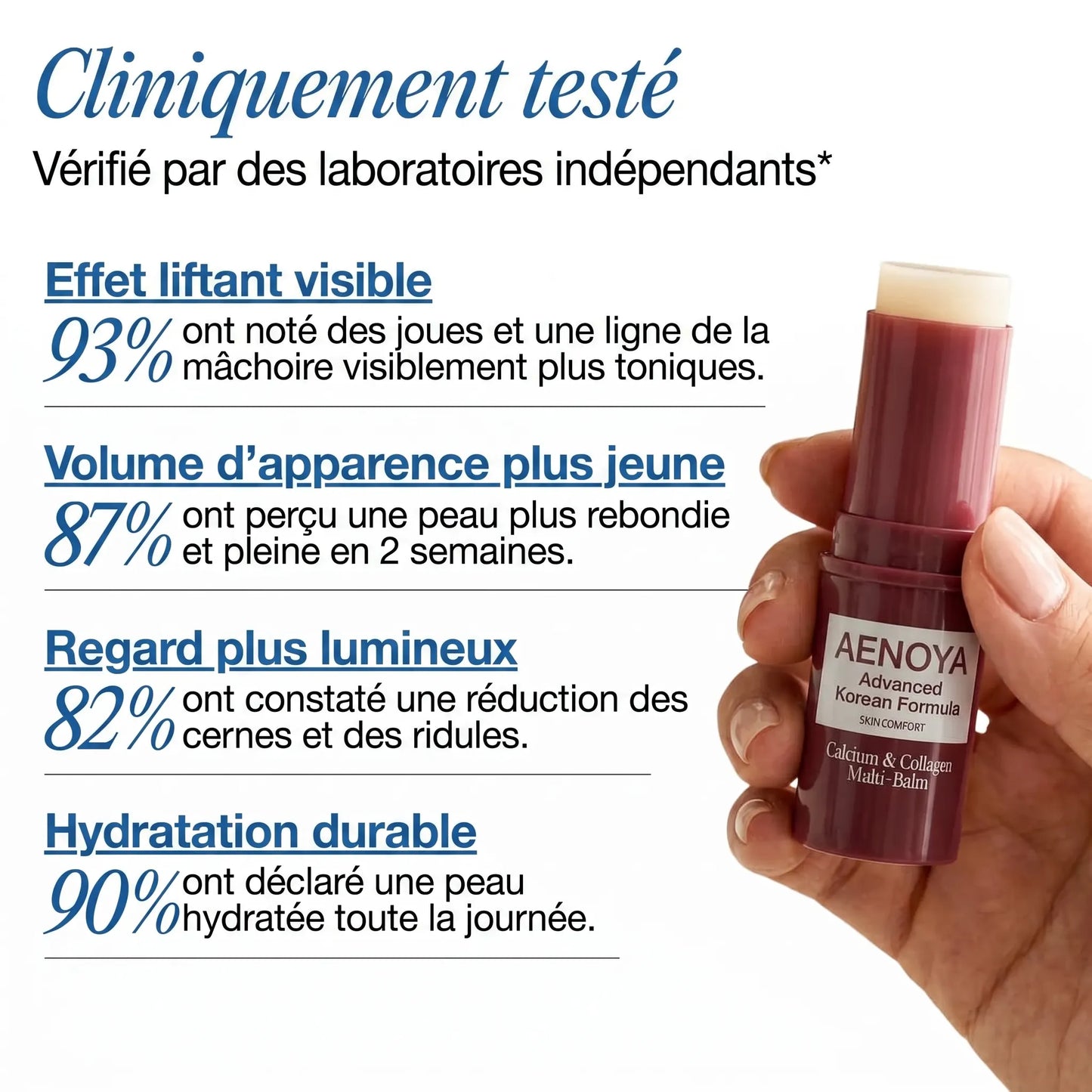 Stick anti-âge au calcium et au collagène