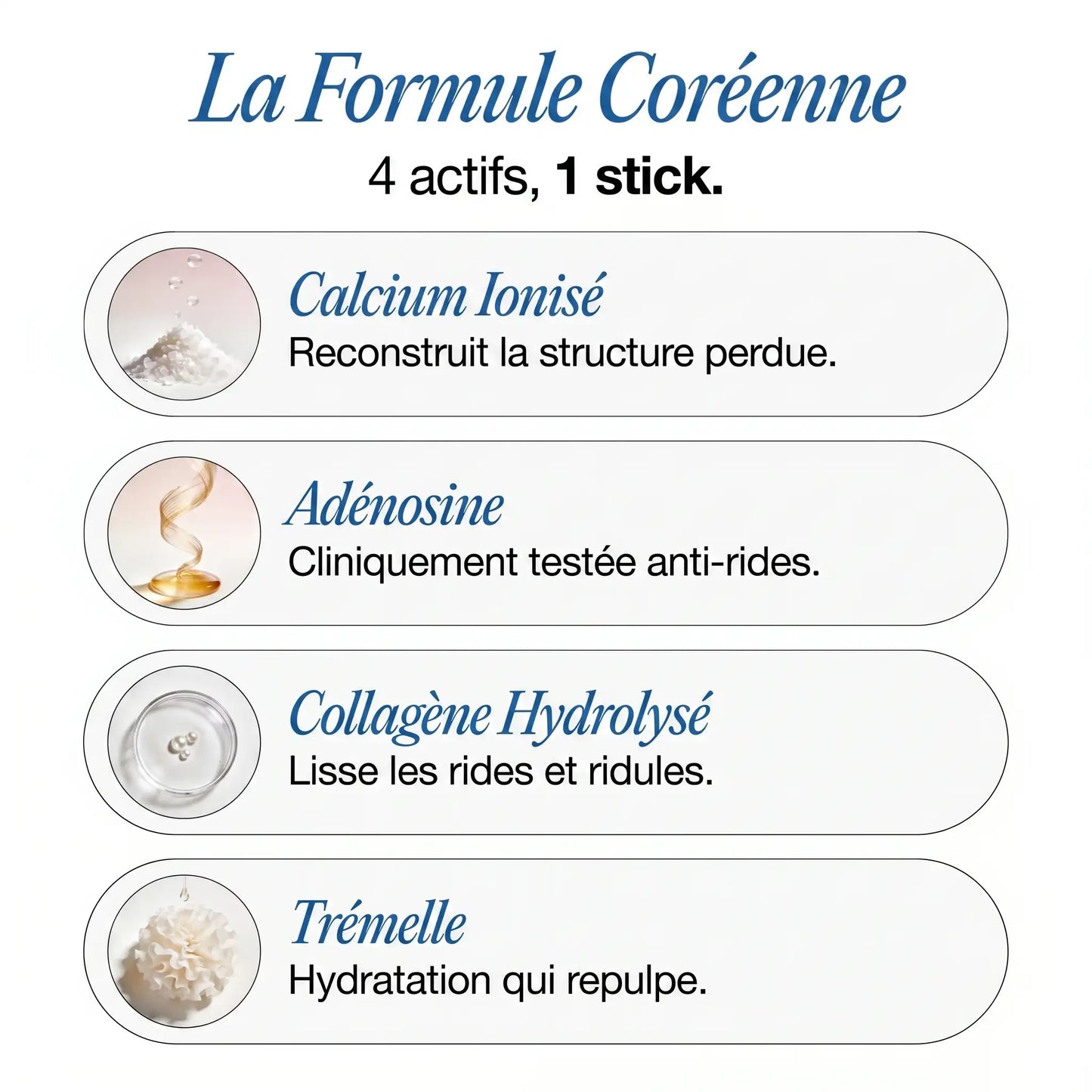 Stick anti-âge au calcium et au collagène