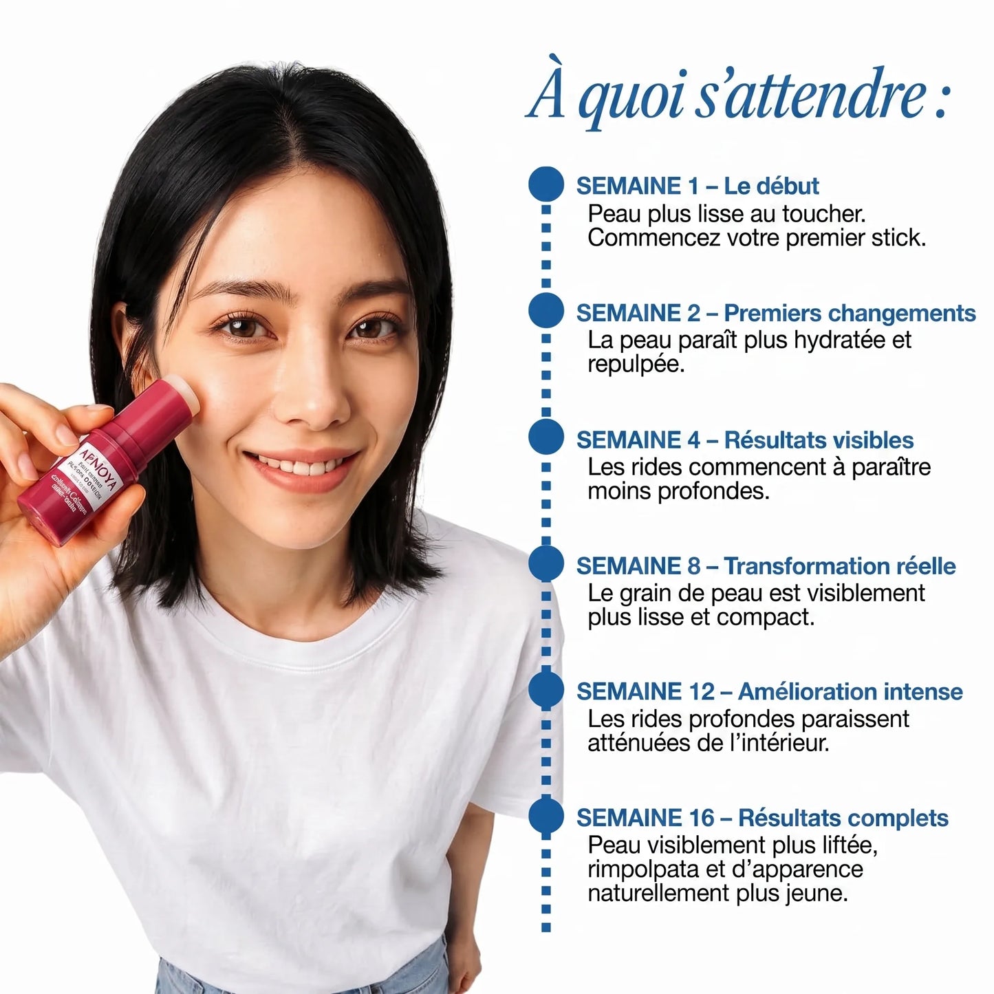 Stick anti-âge au calcium et au collagène