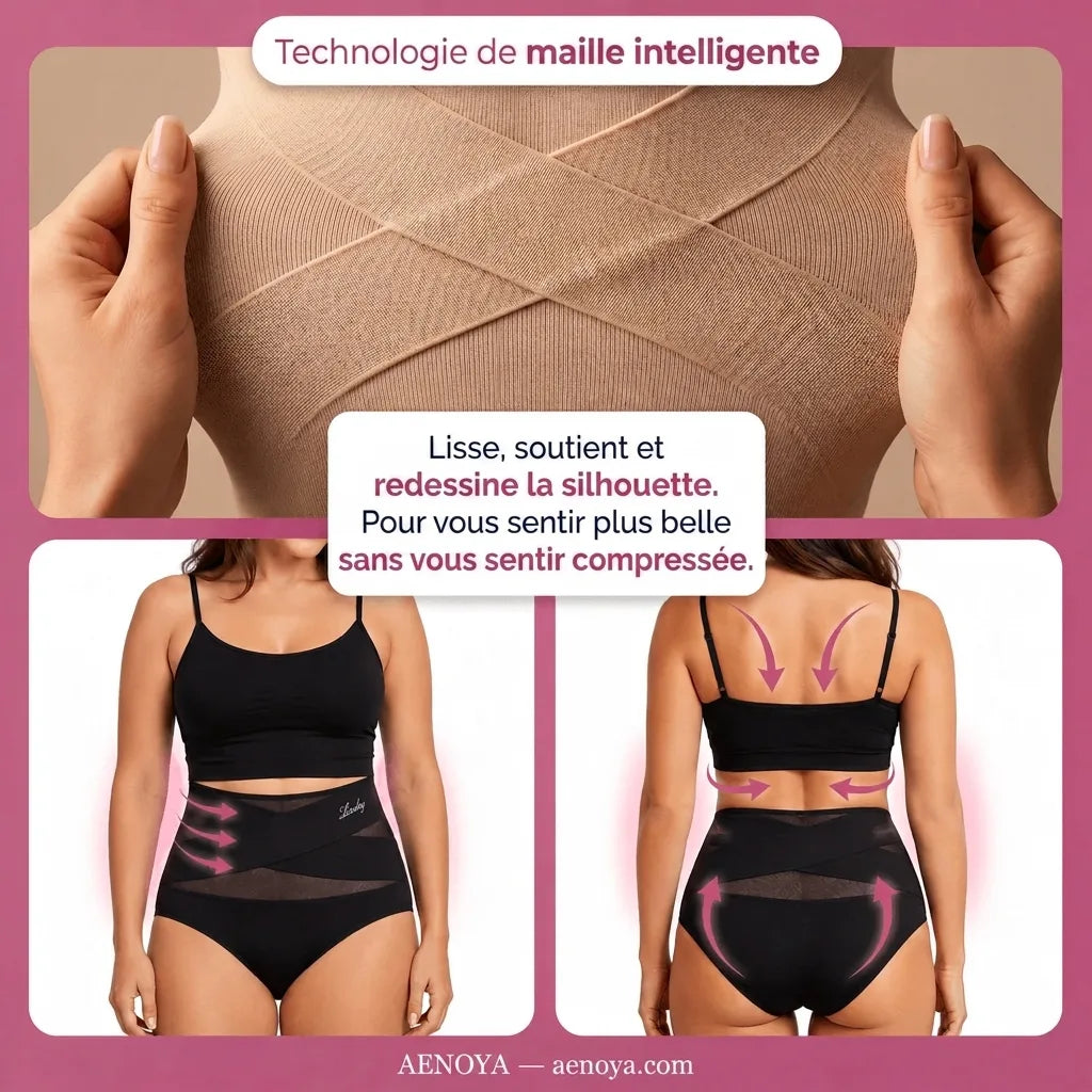 Culotte Gainante Taille Haute — Effet Ventre Plat Invisible