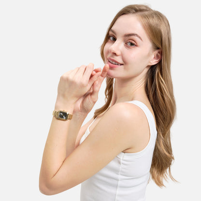 Acier inoxydable plaqué or 14 carats de qualité supérieure / Noir