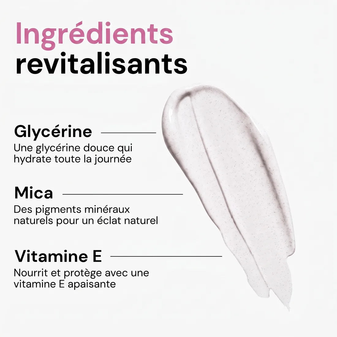 Glyc&eacute;rine, mica et vitamine E